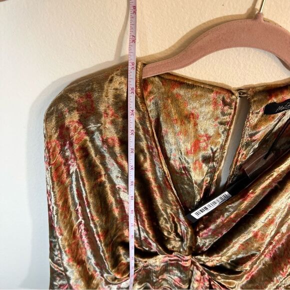 Anthropologie Mes Demoiselles V-Neck Velvet Batwing Dress Medium NWT - Picture 11 of 16